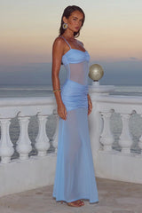 Cassie Glitter Mesh Maxi Dress