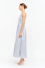 Liz Striped Linen Midi Dress