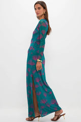 Jade Ginkgo Scarlet Maxi Dress