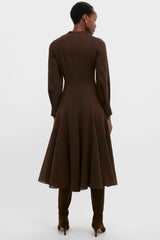 Cinnamon Avara Twill Wool Maxi Dress