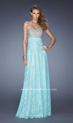 Full Length Sweetheart Open Back Lace Gown