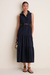 Navy Sleeveless Mabel Maxi Dress