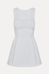 Ellie Knit Mini Dress - Optic White