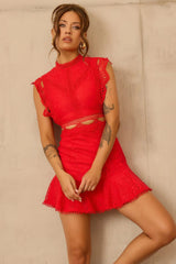 Worth The Chase Dress - Red