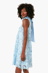 Serenity Blue Guipure Lace Blythe Dress