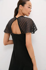 Black Crepe Annelise Dress