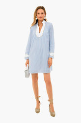 Blue Seersucker Gail Dress