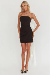 Valerie White Bow Back Short Mini Dress