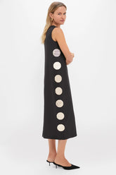 Gold Medallion Zeus Midi Dress