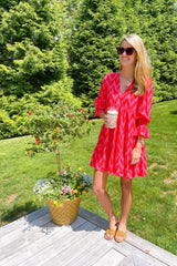 Hot Pink Ikat Kenzo Dress