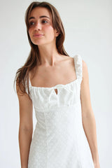 Eyelet Fit & Flare Mini Dress