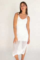 Lined Crochet Maxi Dress