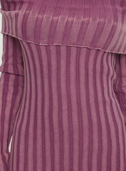 Kalesie Long Sleeve Rib Mini Dress Pink