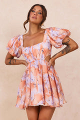 Woodington Sky Mini Dress - Orange
