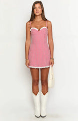 Cutie Pie Red Gingham Mini Dress