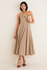 Mocha Gingham Sierra Dress