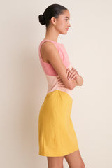 Sorbet Colorblock Stretch Taffeta Gigi Mini Dress
