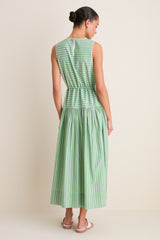 Green Stripe Charlotte Dress