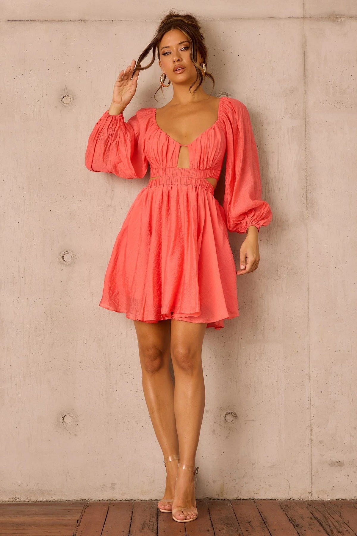 Like Honey Mini Dress - Coral
