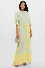 Mint Chiffon Rainier Caftan Gown